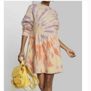 Wild Fable Women's Tie-Dye Long Sleeve Dress Sz M